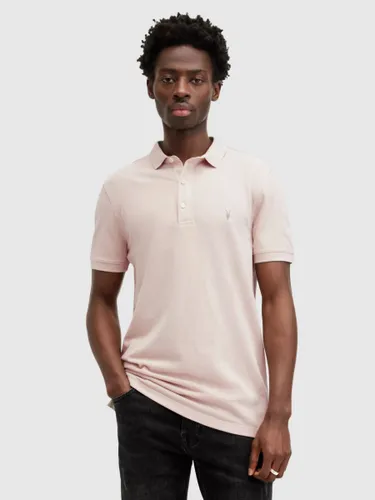 AllSaints Reform Organic Cotton Polo Shirt - Dust Taupe - Male