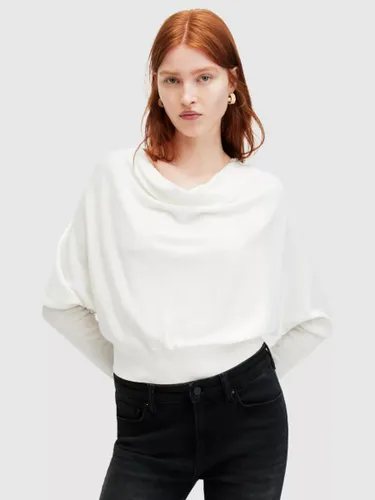 AllSaints Ridley Cropped Wool Jumper - Chalk White - Female