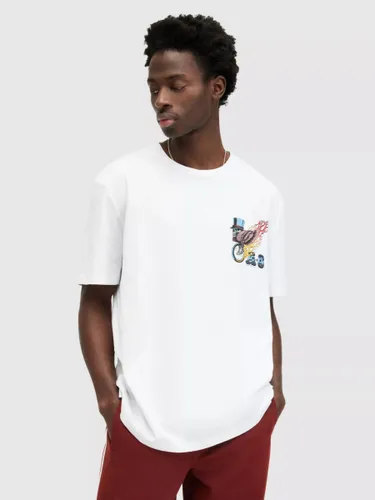 AllSaints Roller Organic Cotton T-Shirt, Optic White - Optic White - Male