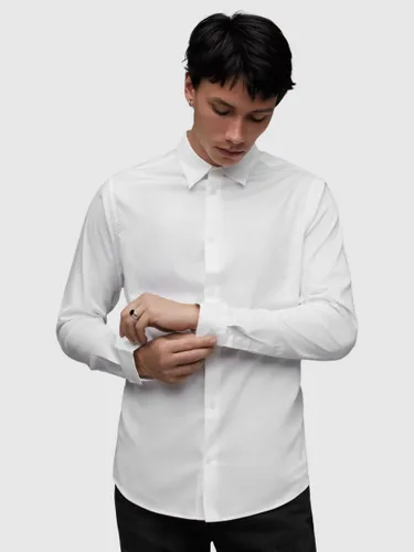 AllSaints Simmons Long Sleeve Shirt - Optic White - Male