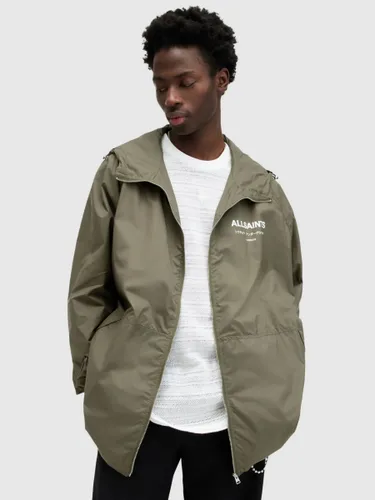AllSaints Underground Longline Jacket, Khaki Green - Khaki Green - Male