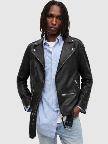 AllSaints Wick Leather Biker Jacket, Black - Black - Male