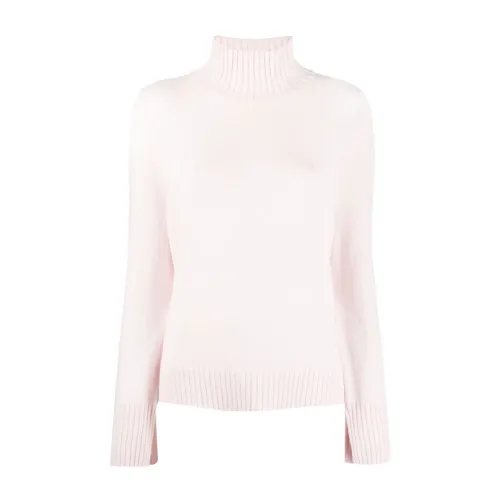 Allude , Pink Cashmere Roll-Neck Sweater ,Pink female, Sizes: