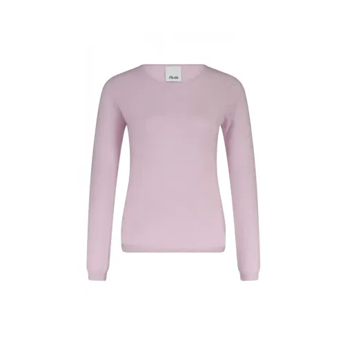 Allude , Round-neck Knitwear ,Pink female, Sizes: