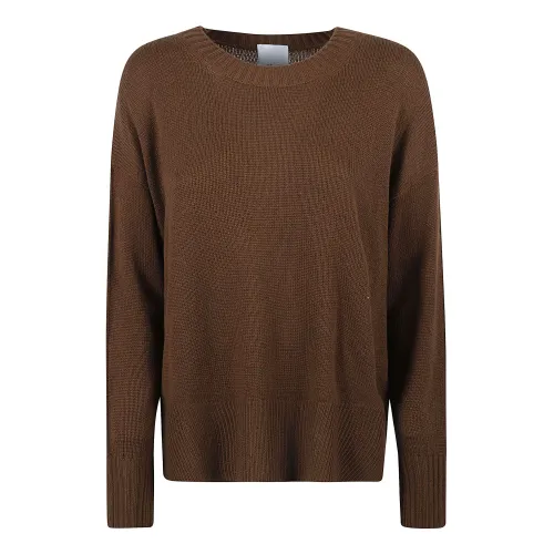 Allude , Women's Clothing Sweatshirts Brown Aw23 ,Brown female, Sizes: