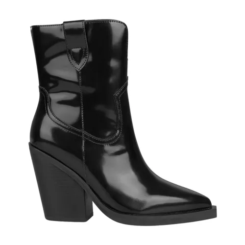 Alma EN Pena , Cowboy Leather Ankle Boots ,Black female, Sizes: