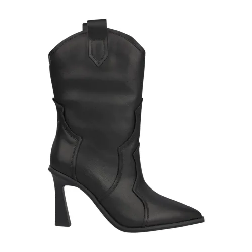 Alma EN Pena , Cowboy Style Heeled Ankle Boots ,Black female, Sizes: