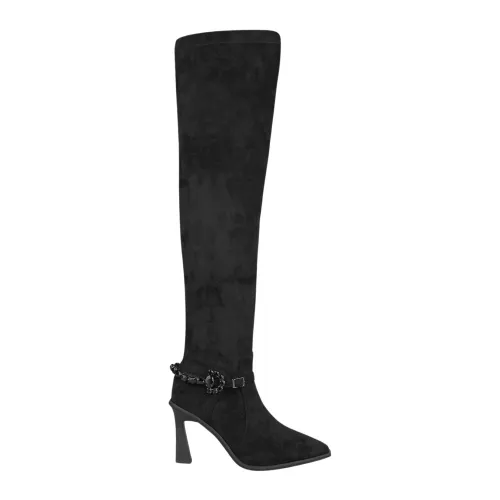 Alma EN Pena , Glamorous High-Top Pointed Ankle Boots ,Black female, Sizes:
