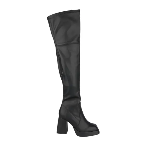 Alma EN Pena , Leather Square Toe Ankle Boots ,Black female, Sizes: