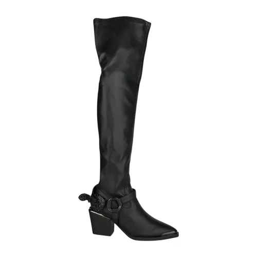 Alma EN Pena , Pointed Toe High Boots ,Black female, Sizes: