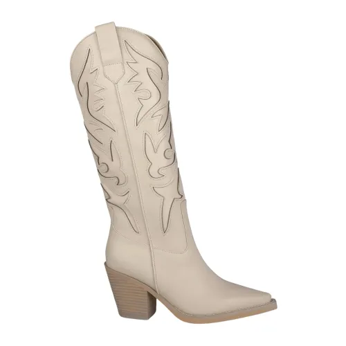 Alma EN Pena , Pointed Toe Leather Cowboy Boots ,White female, Sizes: