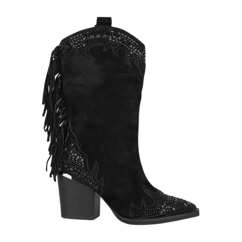 Alma EN Pena , Rhinestone Boots ,Black female, Sizes: