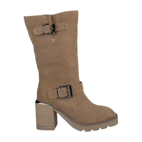 Alma EN Pena , Round Toe Leather Boots ,Brown female, Sizes:
