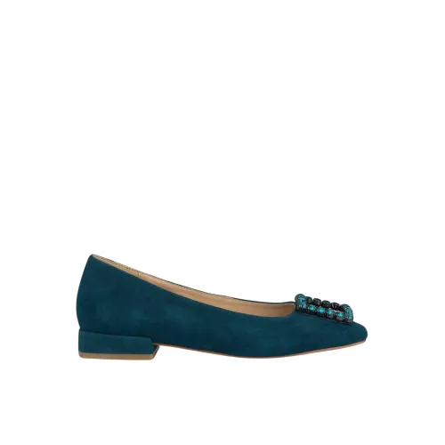Alma EN Pena , Square Toe Ballerina Sandals ,Blue female, Sizes: