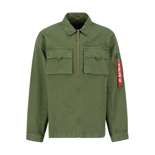 Alpha Industries , Blouses & Shirts ,Green male, Sizes: