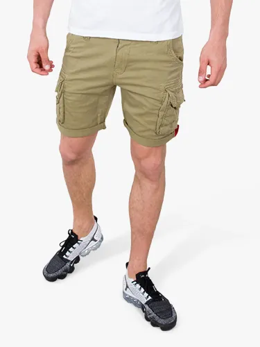Alpha Industries Crew Cargo Shorts - 82 Light Olive - Male