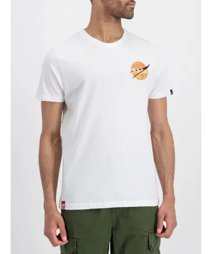 Alpha Industries Mens Nasa Davinci T-Shirt in White