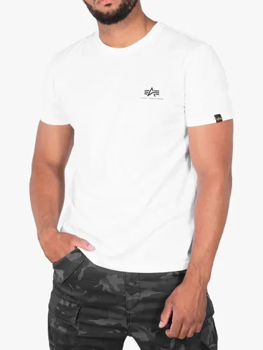 Alpha Industries Small Logo Basic T-Shirt - White - Male