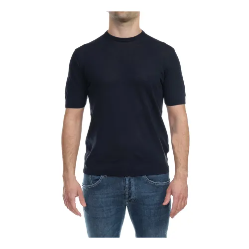 Alpha Studio , Au4020Cs 1027 T-shirt ,Blue male, Sizes: