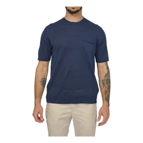 Alpha Studio , T-Shirts ,Blue male, Sizes: