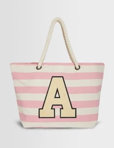 Alphabet Personalised Beach Bag - Pink Mix, Pink Mix