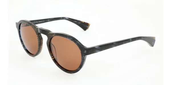 Alyson Magee AM5011 167 Men's Sunglasses Black Size 49