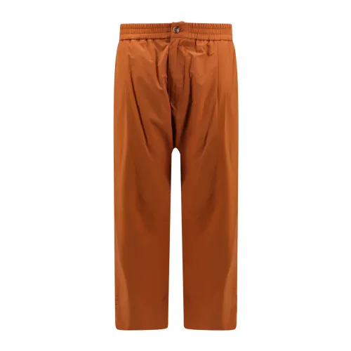 Amaránto , Comfortable Brown Cotton Trousers ,Brown male, Sizes: