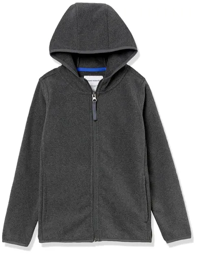 Amazon Essentials Boys' Polar Fleece Full-Zip Hooded Jacket