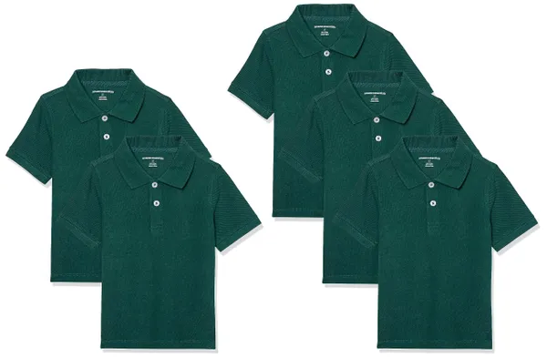 Amazon Essentials Boys' Uniform Short-Sleeve Pique Polo