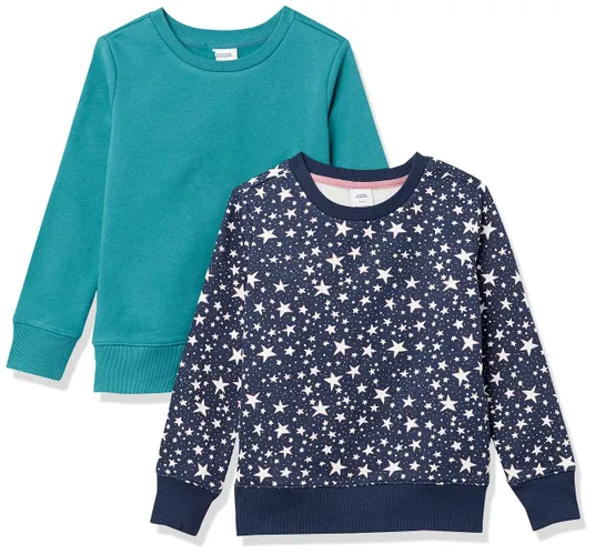 Amazon Essentials Girls' Fleece Crew-Neck Sweatshirts