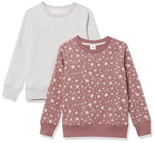 Amazon Essentials Girls' Fleece Crew-Neck Sweatshirts