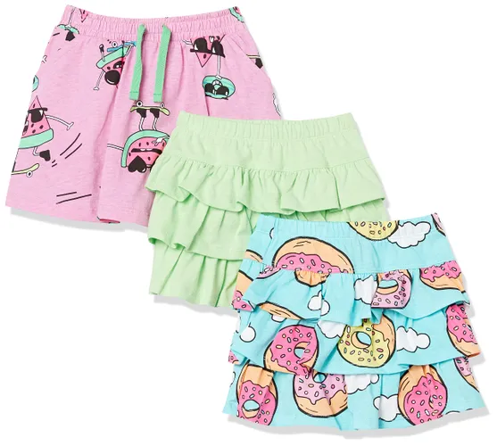 Amazon Essentials Girls' Knitted Ruffle Skort Skirts
