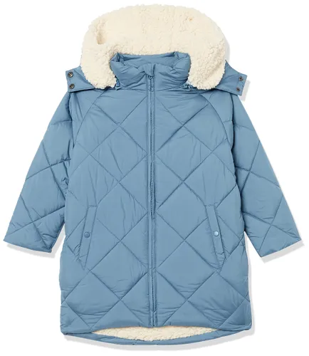 Amazon Essentials Girls' Long Quilted Cocoon Puffer Coat