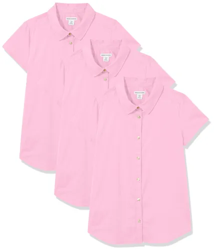 Amazon Essentials Girls' Uniform Short-Sleeved Stretch