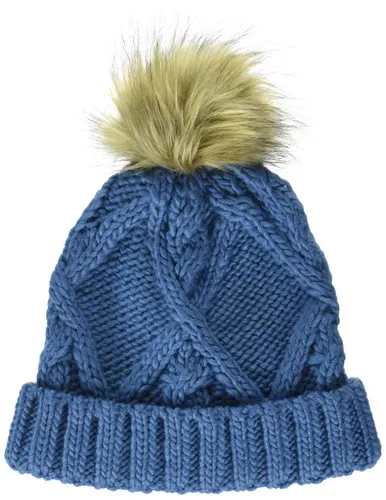 Amazon Essentials Kids' Knitted Faux Fur Pom Beanie Hat