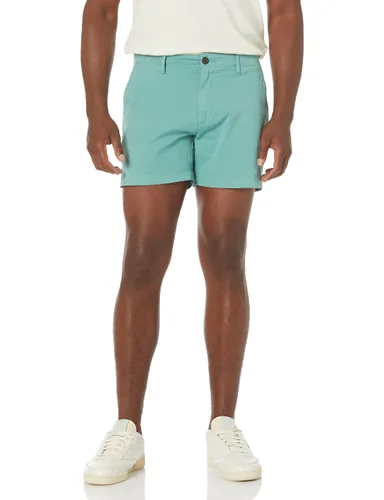Amazon Essentials Men's Slim-Fit 5" Flat-Front Comfort