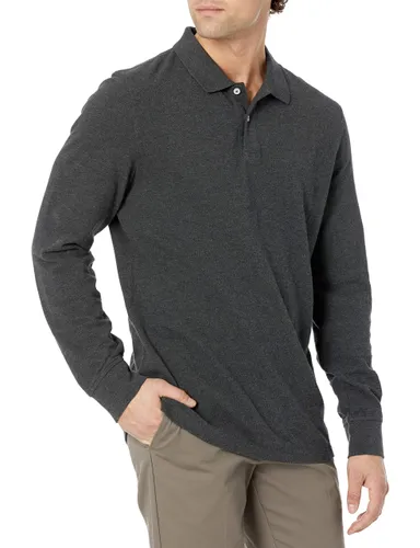 Amazon Essentials Men's Slim-Fit Long-Sleeve Pique Polo