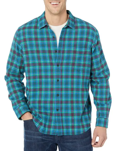 Amazon Essentials Men's Slim-Fit Long-Sleeved Plaid Flannel