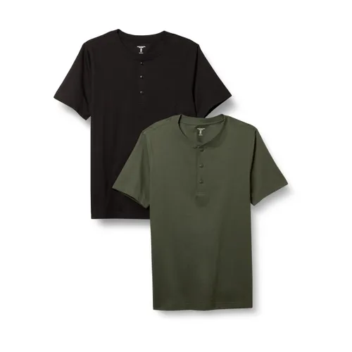 Amazon Essentials Men's Slim-fit Short-Sleeved Jersey Henley