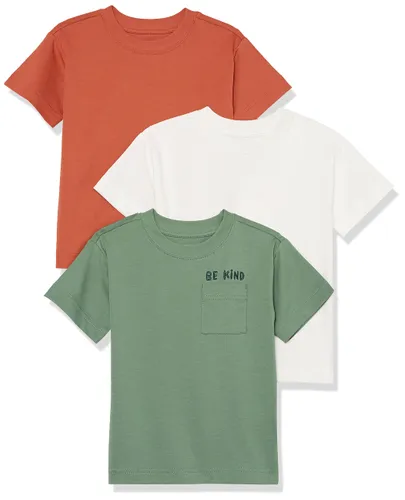 Amazon Essentials Unisex Kids' Modern Short-Sleeve T-Shirt