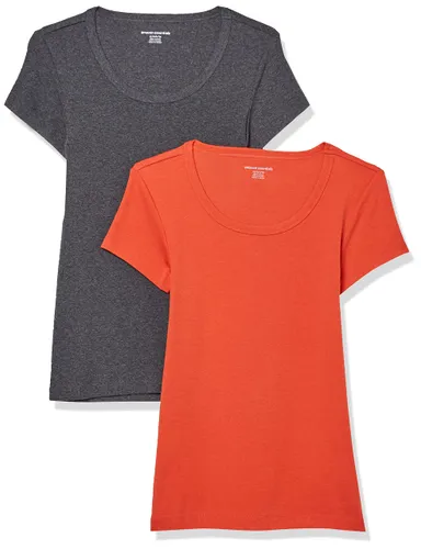 Amazon Essentials Women's Slim-Fit Cap-Sleeve Scoop Neck