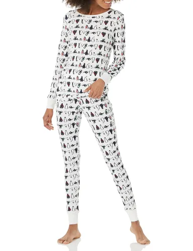 Amazon Essentials Women's Snug-Fit Cotton Pyjama Set