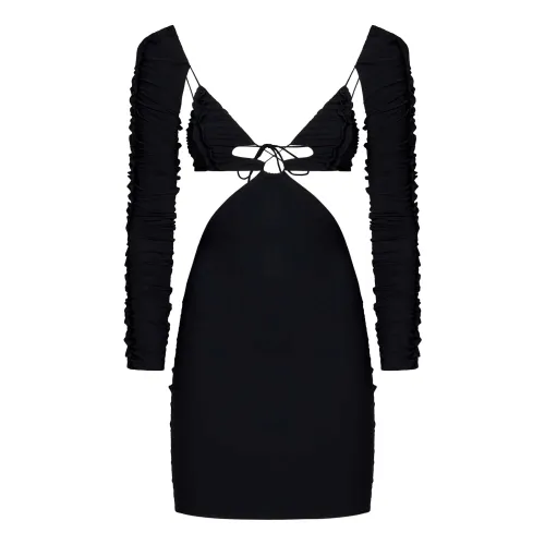 Amazuin , Women's Clothing Dress Black Ss24 ,Black female, Sizes: ONE