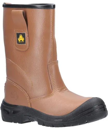 Amblers Safety Unisex Water Resistant Rigger Boot Tan PU