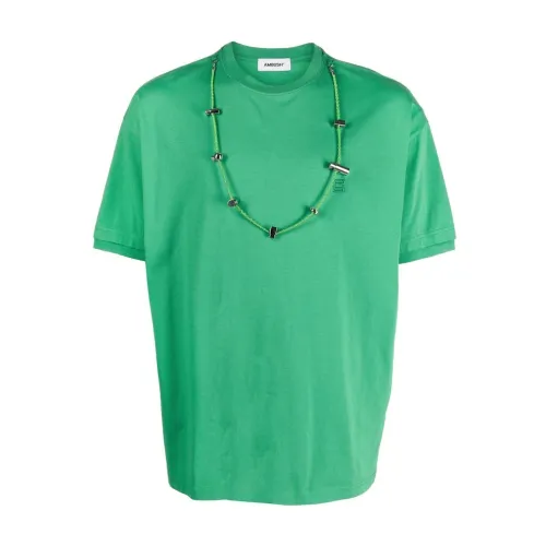 Ambush , Bmaa055F22Jer0015555 T-Shirts ,Green male, Sizes: