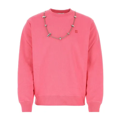 Ambush , Dark pink cotton sweatshirt ,Pink male, Sizes: