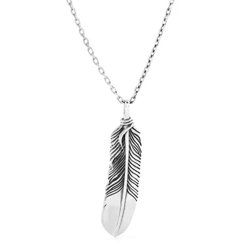 AMBUSH Feather Necklace - Silver
