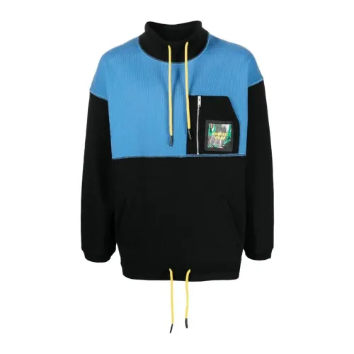 Ambush , Hooded Sweatshirt with Drawstring Hood ,Blue male, Sizes: