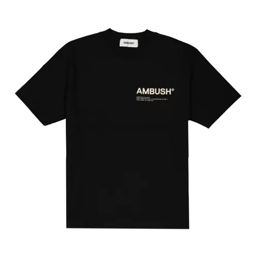Ambush , Logo Cotton T-Shirt for Women ,Black female, Sizes: