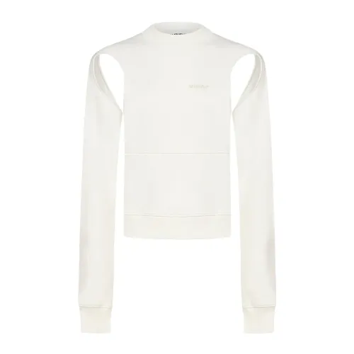 Ambush , Logo Cut-Out Sweatshirt ,White female, Sizes: